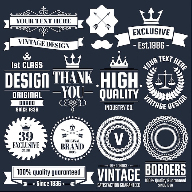 Vector logotipo retro vintage para banner