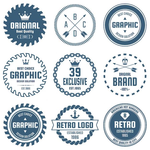 Vector logotipo retro vintage para banner