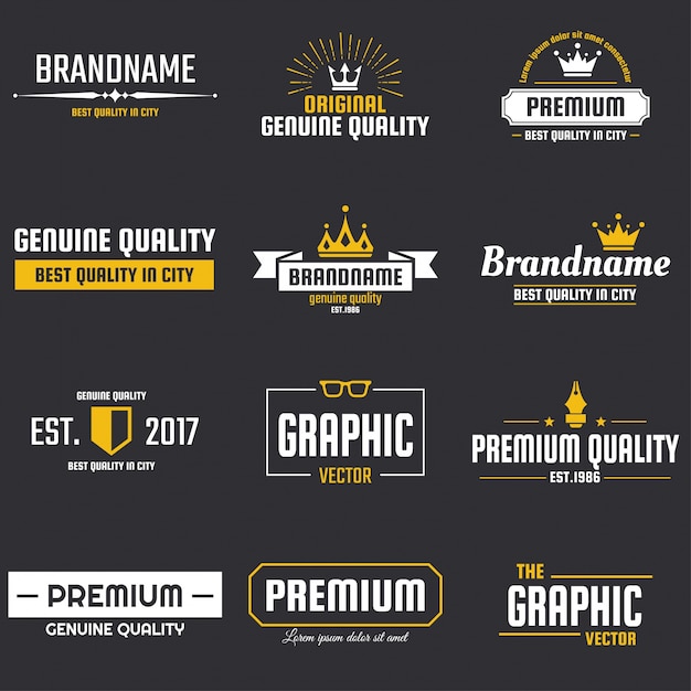 Vector logotipo retro vintage para banner