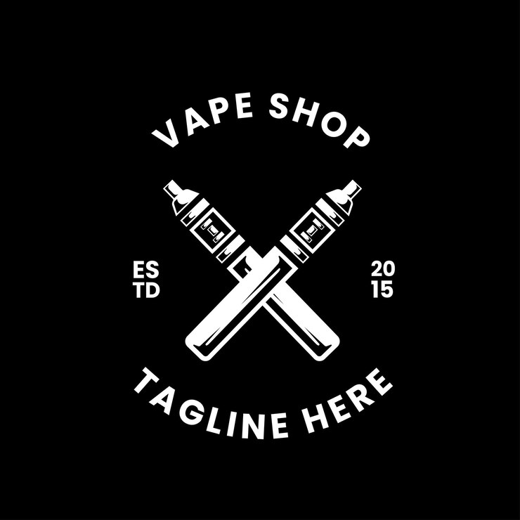 Logotipo retro vintage de vape