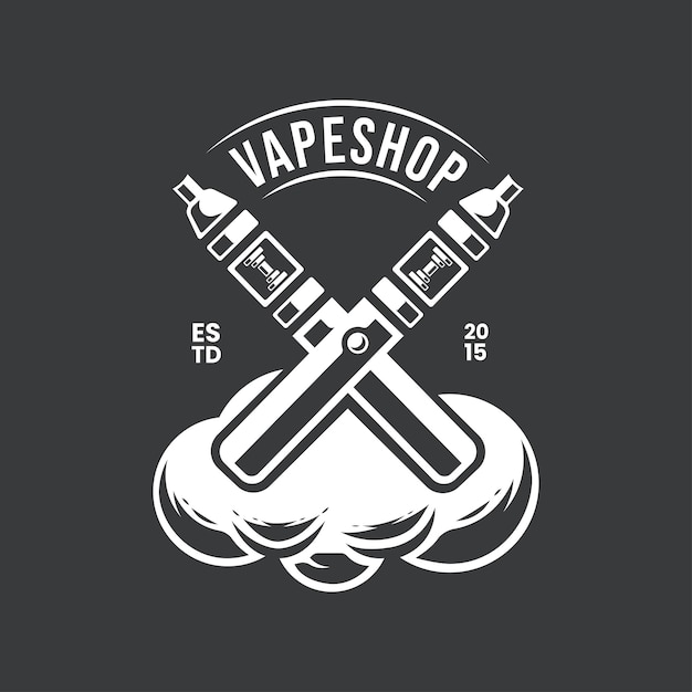 Logotipo retro vintage de vape