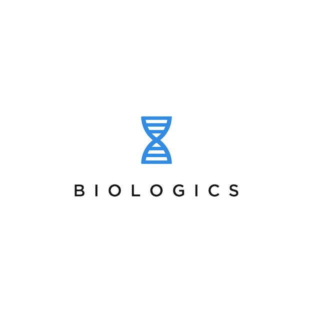 El logotipo de la revolución de la biología es simple, elegante y abstracto.