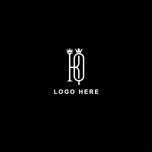 Vector logotipo del rey kq