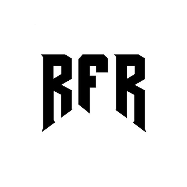 El logotipo de RFR es una combinación de colores en blanco y negro RFR logotipo RFR vector RFR diseño RFR icono RFR alfabeto RFR tipografía RFR diseño de logotipo