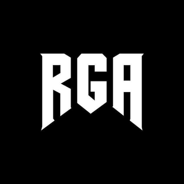 El logotipo de RGA es una combinación de colores en blanco y negro, RGA vector, RGA icono, RGA alfabeto, RGA tipografía.