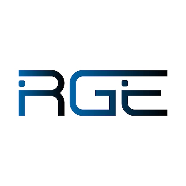 logotipo de rge tipografía abstracta diseño vectorial mínimo moderno sencillo
