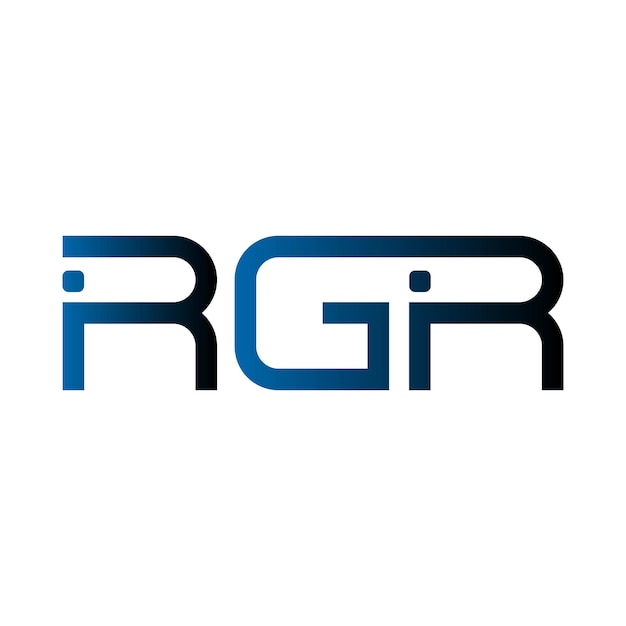 Logotipo de RGR tipografía abstracta diseño vectorial mínimo moderno sencillo