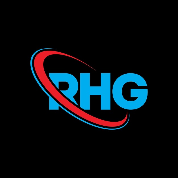 Logotipo de RHG RHG letra RHG diseño de logotipo de letra Iniciales RHG logotipo vinculado con círculo y mayúscula logotipo de monograma RHG tipografía para negocios de tecnología y marca inmobiliaria