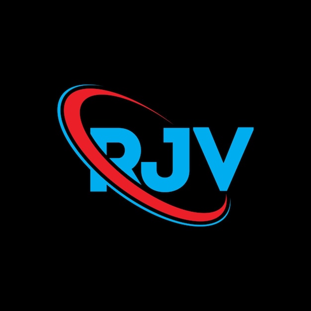 Logotipo de RJV RJV letra RJV logotipo de letra Iniciales RJV Logotipo vinculado con círculo y mayúscula logotipo RJV tipografía para negocios de tecnología y marca inmobiliaria