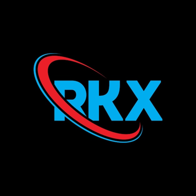 Logotipo RKX letra RKX diseño de logotipo de letra Iniciales RKX logotipo vinculado con círculo y mayúscula monograma logo RKX tipografía para negocios de tecnología y marca inmobiliaria