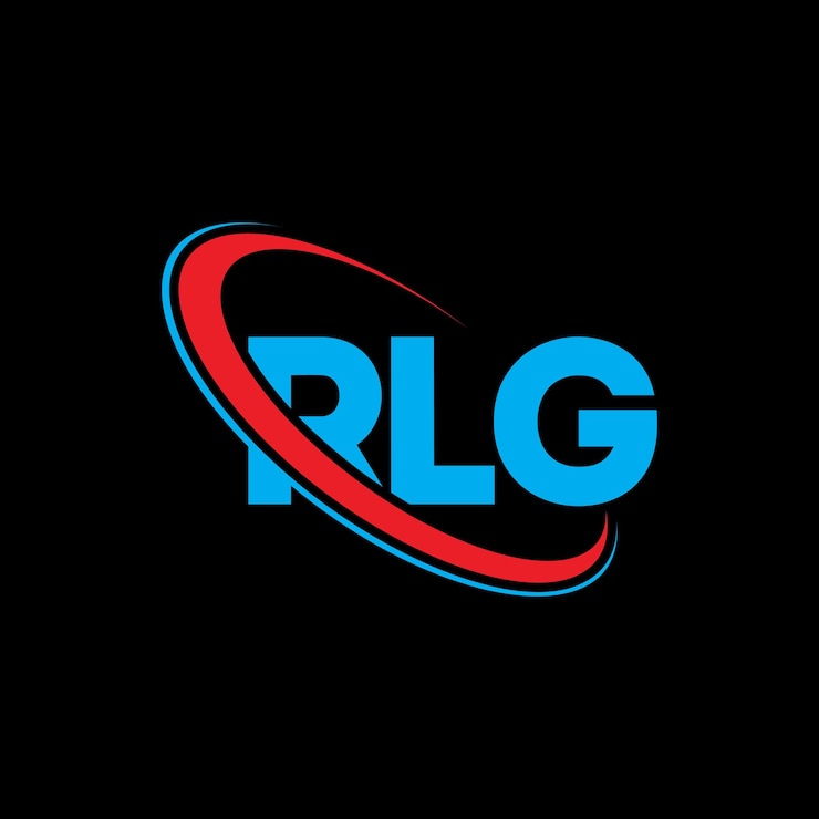 Vector logotipo rlg rlg letra rlg letra diseño logotipo iniciales rlg logotipo vinculado con círculo y mayúscula monograma logotipo rlg tipografía para negocios de tecnología y marca inmobiliaria