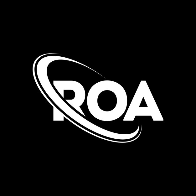 Logotipo ROA ROA letra ROA letra diseño de logotipo Iniciales ROA logotipo vinculado con círculo y mayúscula monograma logotipo ROA tipografía para negocios de tecnología y marca inmobiliaria