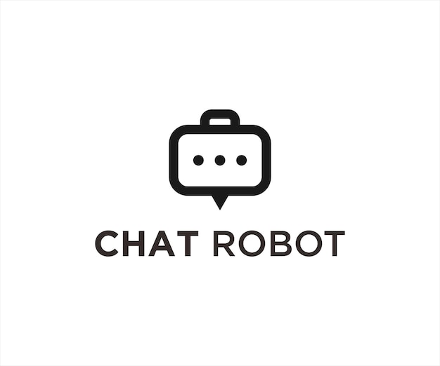 logotipo del robot de chat o bot vectorial