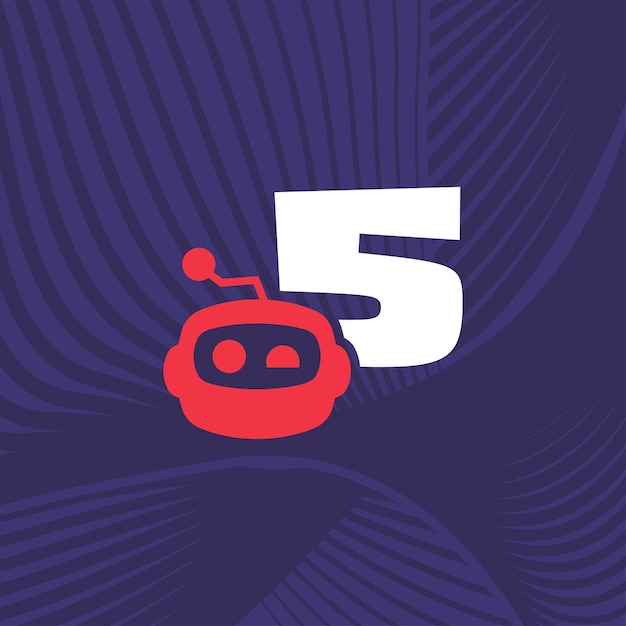 Logotipo del robot número 5