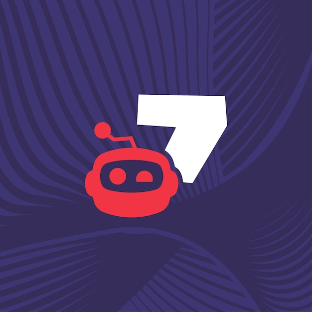 Logotipo del robot número 7