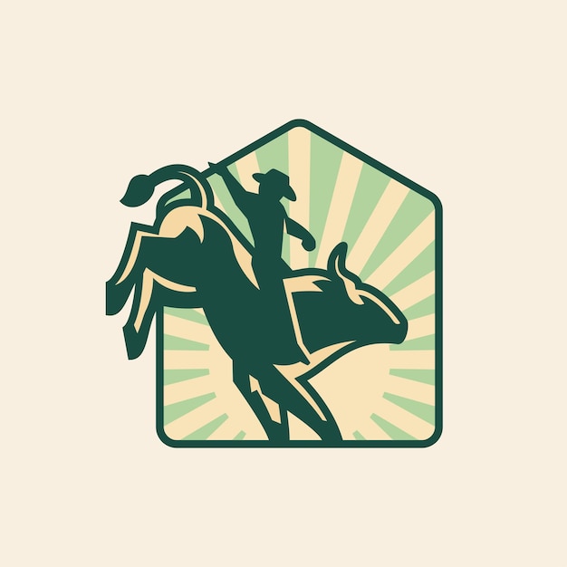 Vector logotipo de rodeo casero