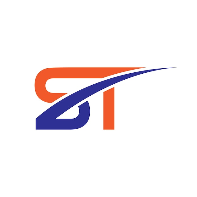un logotipo rojo y azul con la letra ST
