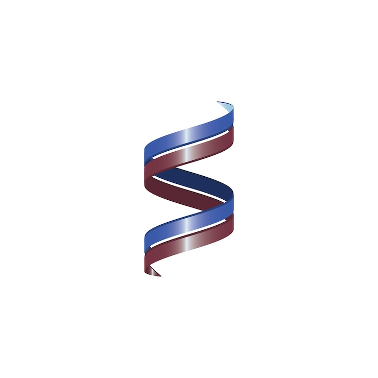 Vector un logotipo rojo, blanco y azul con las letras s y s