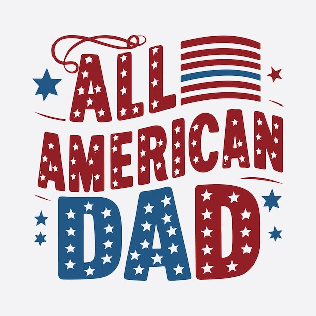 un logotipo rojo, blanco y azul para todos los padres estadounidenses