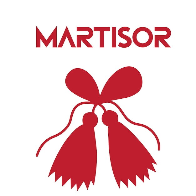 un logotipo rojo y blanco para la empresa que es Martisor