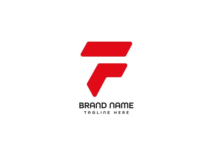 un logotipo rojo con una letra roja