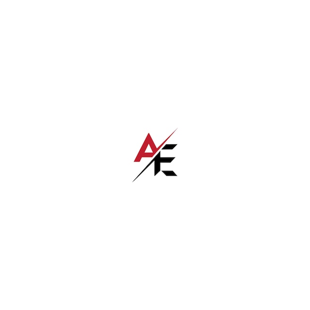 un logotipo rojo y negro con una letra roja a e