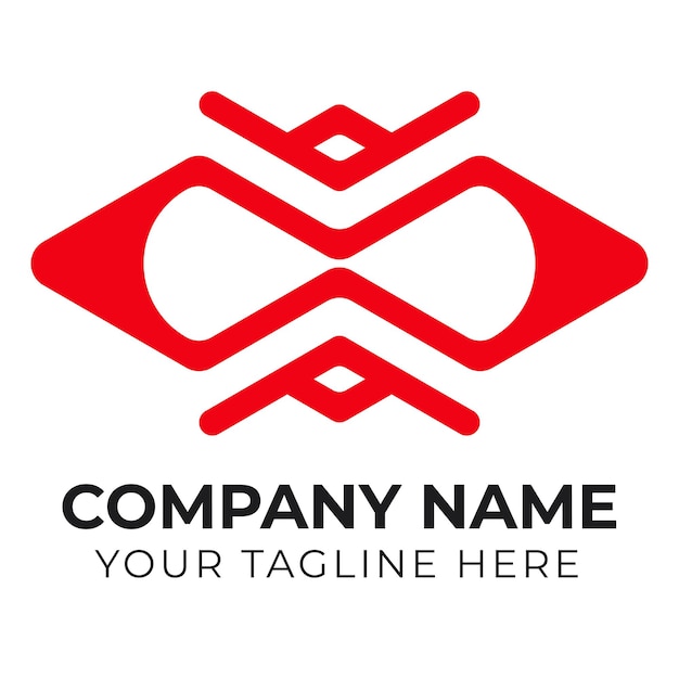 Un logotipo rojo y negro para el nombre de una empresa.