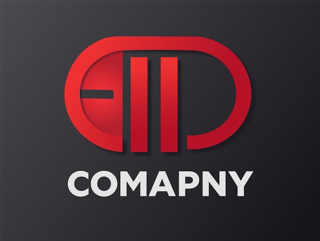 El logotipo rojo sobre un fondo negro