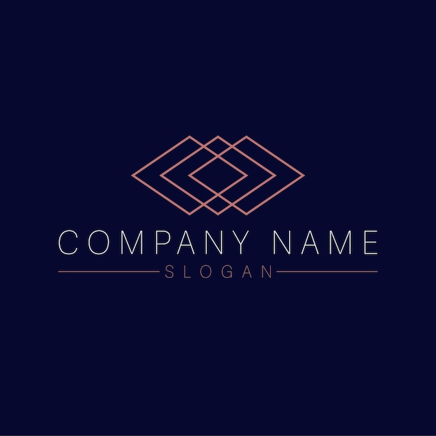 Logotipo de rombo abstracto Plantilla de logotipo de diamante geométrico