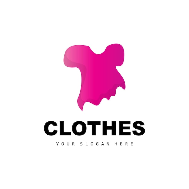Logotipo de ropa Estilo simple Diseño de camisa Tienda de ropa Vector Moda Negocio Marca e icono de plantilla
