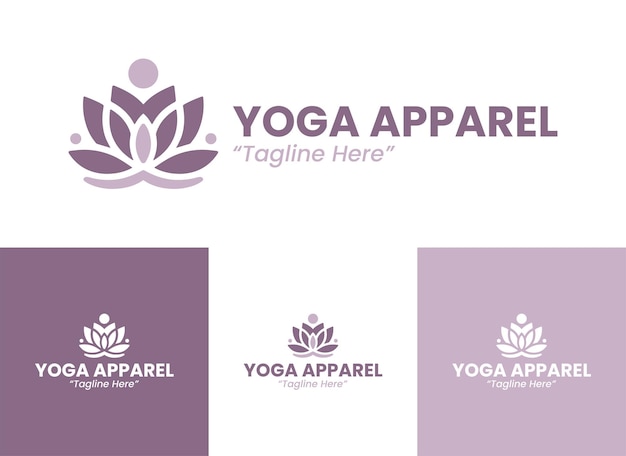 El logotipo de la ropa de yoga