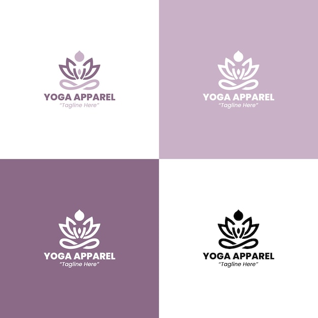 El logotipo de la ropa de yoga