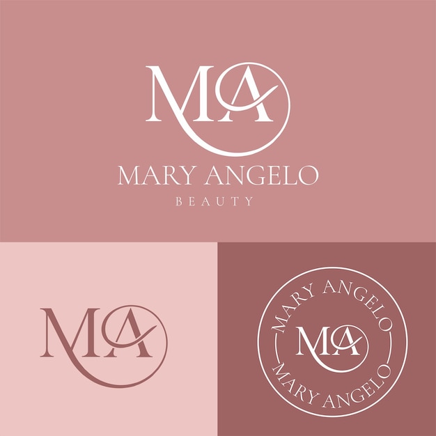 un logotipo rosa y blanco para la belleza de una mujer