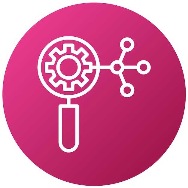 un logotipo rosa y blanco con un destornillador y engranajes