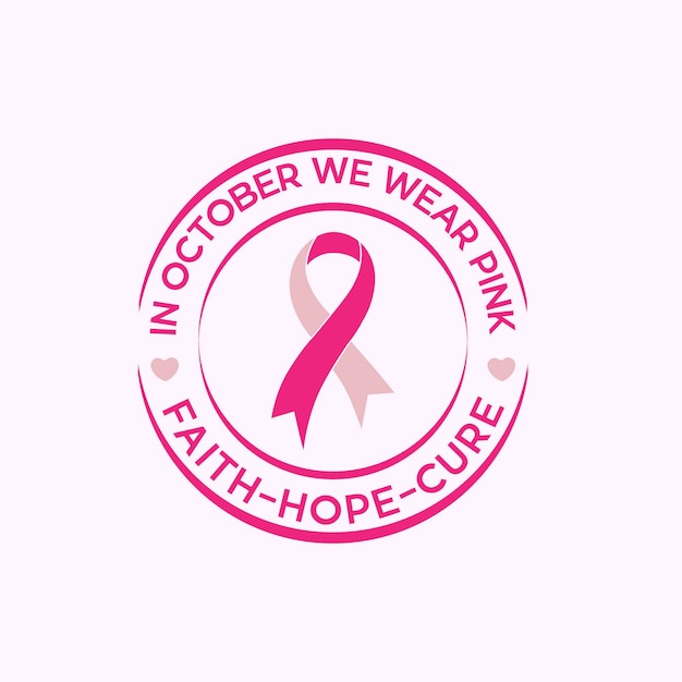 un logotipo rosado con una cinta rosada que dice quot en rosa quot