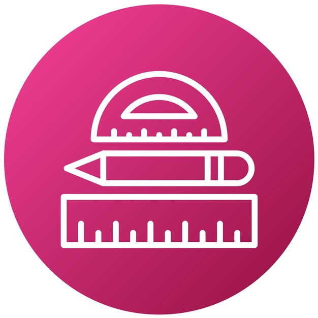 un logotipo rosado con un lápiz en él