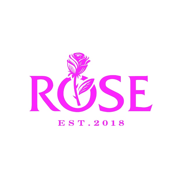 Logotipo de rose flower