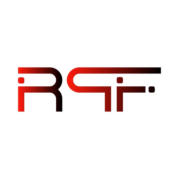 El logotipo de RPF es una tipografía abstracta, un diseño vectorial moderno y mínimo.