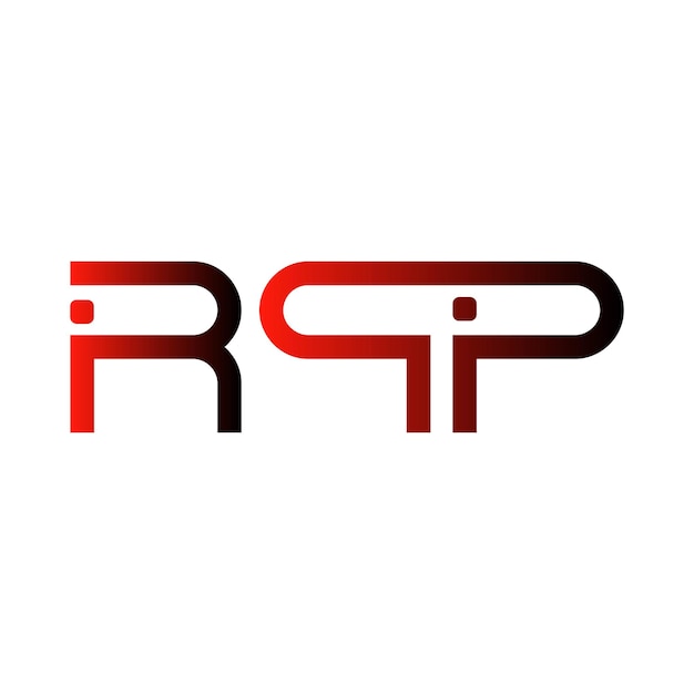 Logotipo de RPP tipografía abstracta diseño vectorial mínimo moderno sencillo