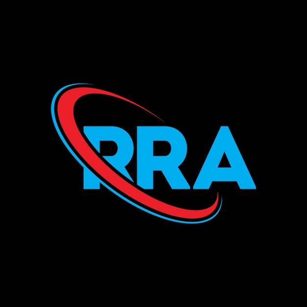 Logotipo RRA RRA letra RRA letra diseño logotipo iniciales RRA logotipo vinculado con círculo y mayúscula monograma logotipo RRA tipografía para negocios de tecnología y marca inmobiliaria