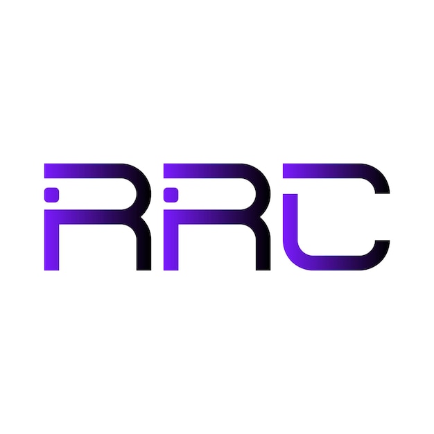Logotipo RRC tipografía abstracta diseño vectorial mínimo moderno y sencillo