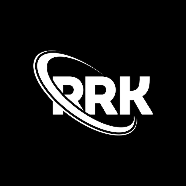 Logotipo RRK letra RRK diseño de logotipo de letra Iniciales RRK logotipo vinculado con círculo y mayúscula logotipo monograma RRK tipografía para negocios tecnológicos y marca inmobiliaria