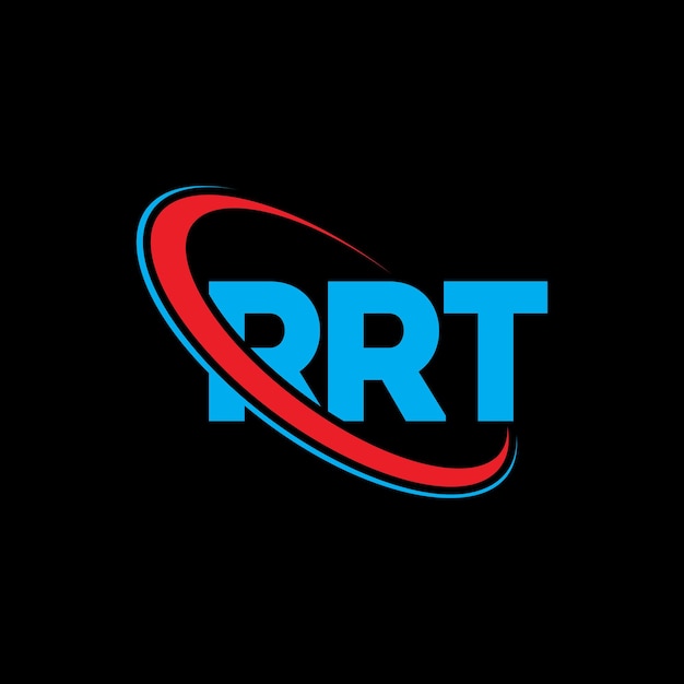 Logotipo RRT RRT letra RRT letra diseño logotipo iniciales RRT logotipo vinculado con círculo y mayúscula monograma logotipo RRT tipografía para negocios de tecnología y marca inmobiliaria
