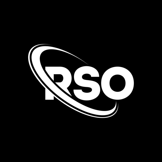 El logotipo de RSO, la letra RSO, el diseño del logotipo, las iniciales, el logotipo RSO vinculado con un círculo y un monograma en mayúsculas, la tipografía RSO para el negocio tecnológico y la marca inmobiliaria.