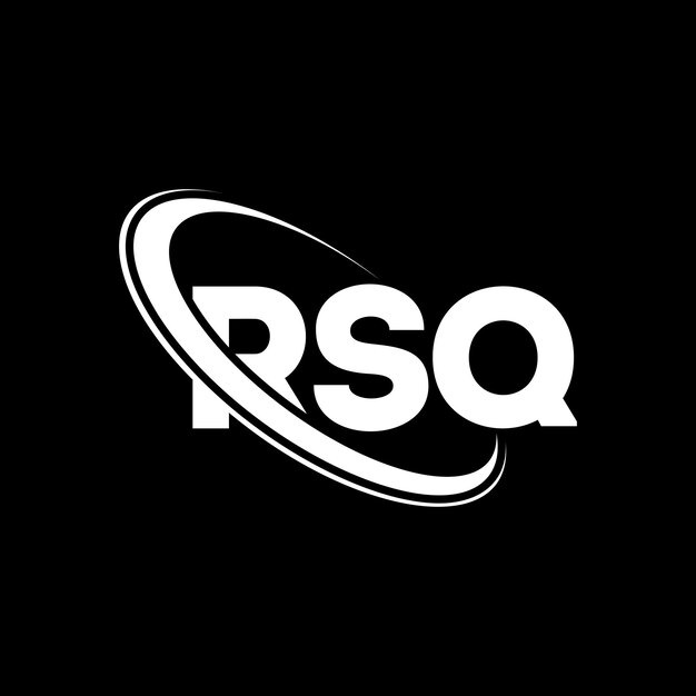El logotipo RSQ, la letra RSQ, el diseño del logotipo de la carta RSQ, las iniciales RSQ vinculadas con un círculo y un monograma en mayúscula, el logotipo RS Q, la tipografía RSQ para el negocio tecnológico y la marca inmobiliaria.