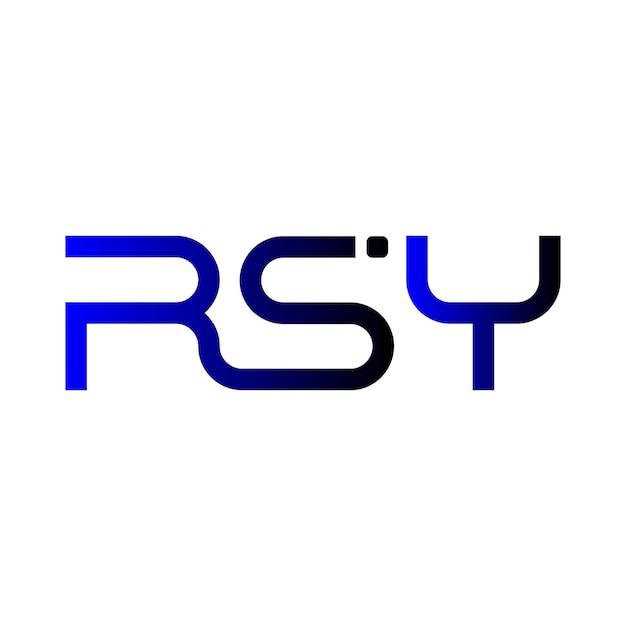El logotipo de RSY es una tipografía abstracta, un diseño vectorial moderno y mínimo.