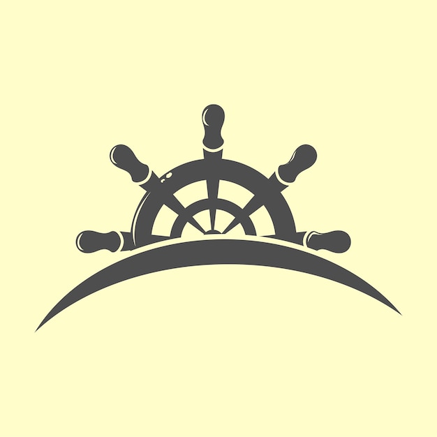 Logotipo de la rueda del barco