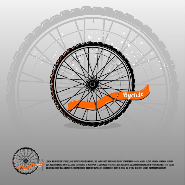 Logotipo de rueda de bicicleta premium