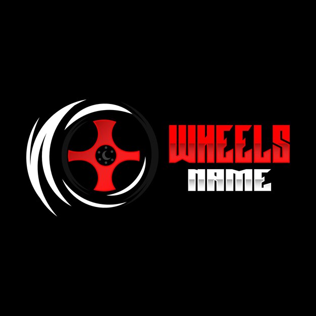 Logotipo de la rueda del neumático Piezas automotrices Diseño del taller de mantenimiento del vector Garaje Vehículo automotriz Icono de rueda simple moderno