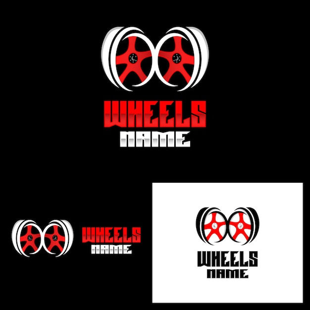 Logotipo de la rueda del neumático Piezas automotrices Diseño del taller de mantenimiento del vector Garaje Vehículo automotriz Icono de rueda simple moderno